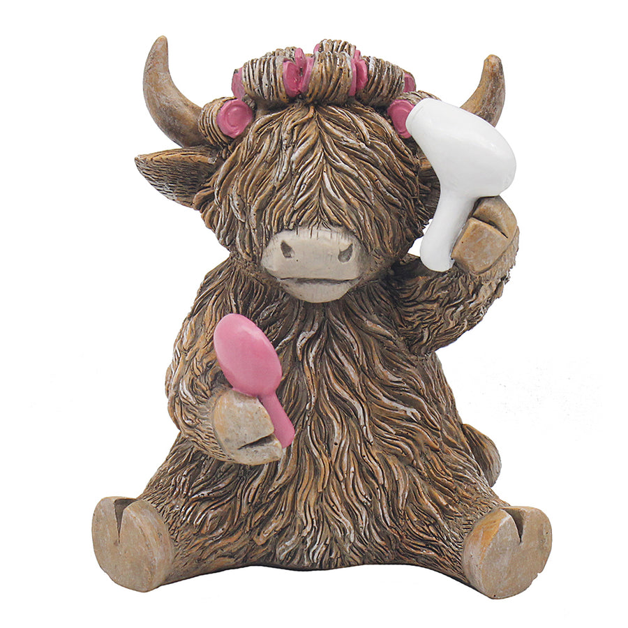 Happy Highland Cow Hairdo Ornament