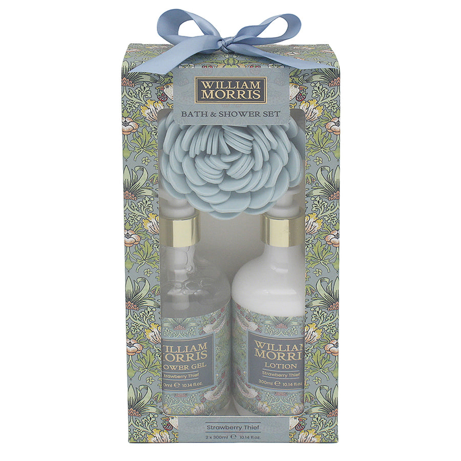 William Morris Strawberry Thief Bath Shower Set
