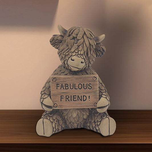 Hughie Highland Cow Fab Friend Ornament