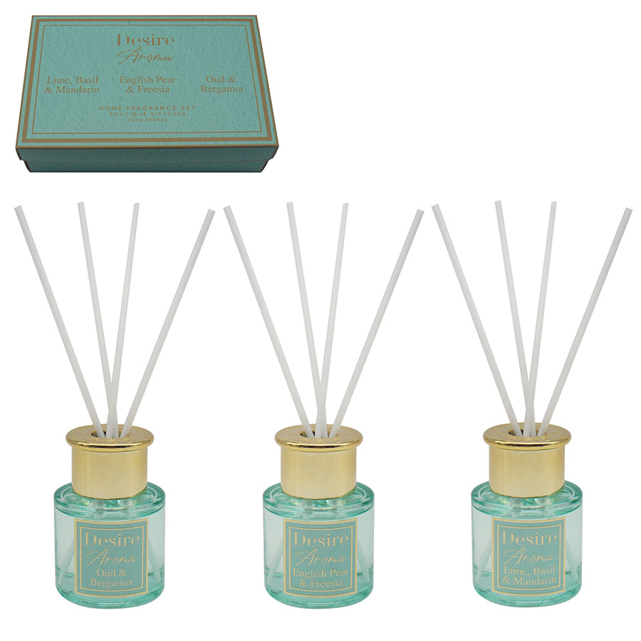 Desire Boutique Teal Reed Diffusers (Set of 3)