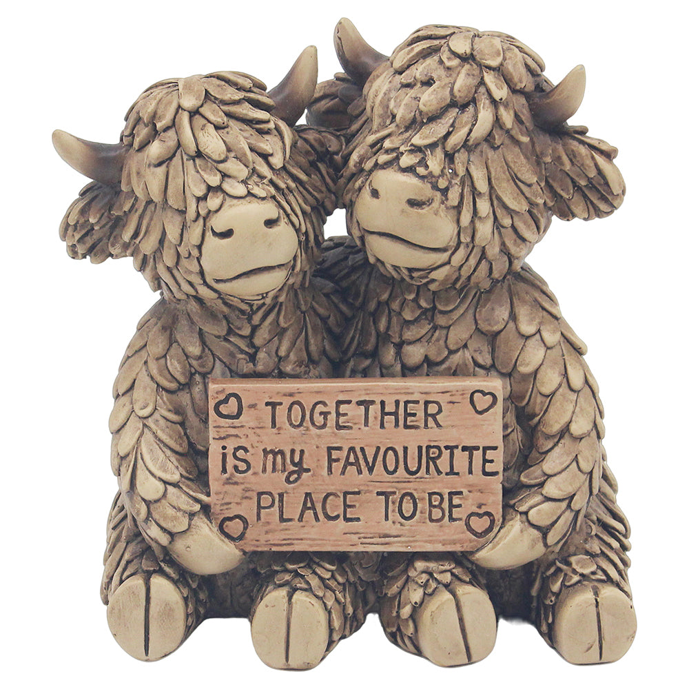 Hughie Highland Cow Favourite Place Ornament