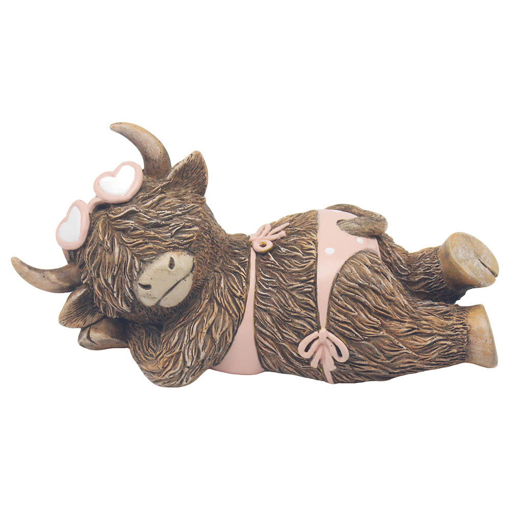 Highland Cow Bikini Time Ornament