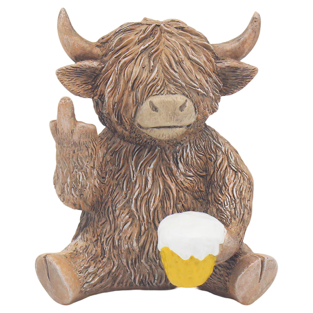 Highland Cow Cheers Ornament