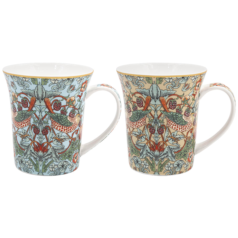 William Morris Dark Strawberry Thief Mugs (Set of 2)