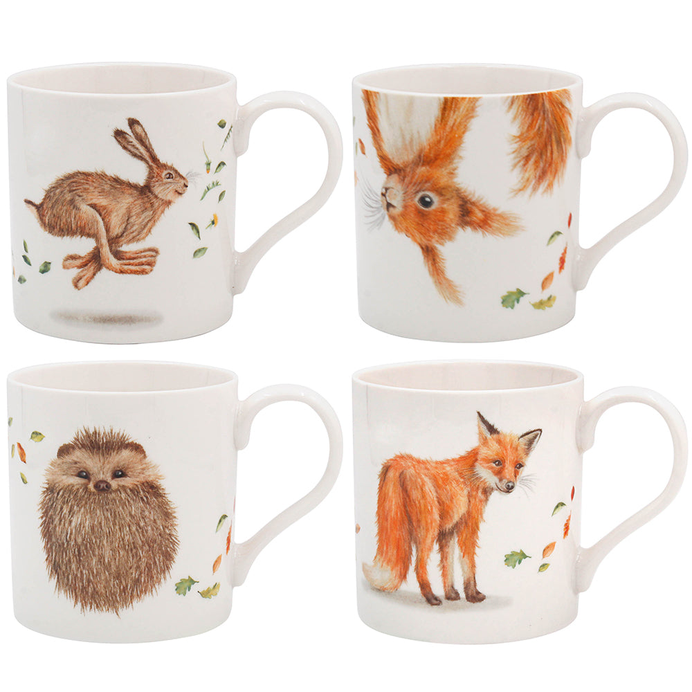 Forest Animals Assorted Mugs (Set of 4)