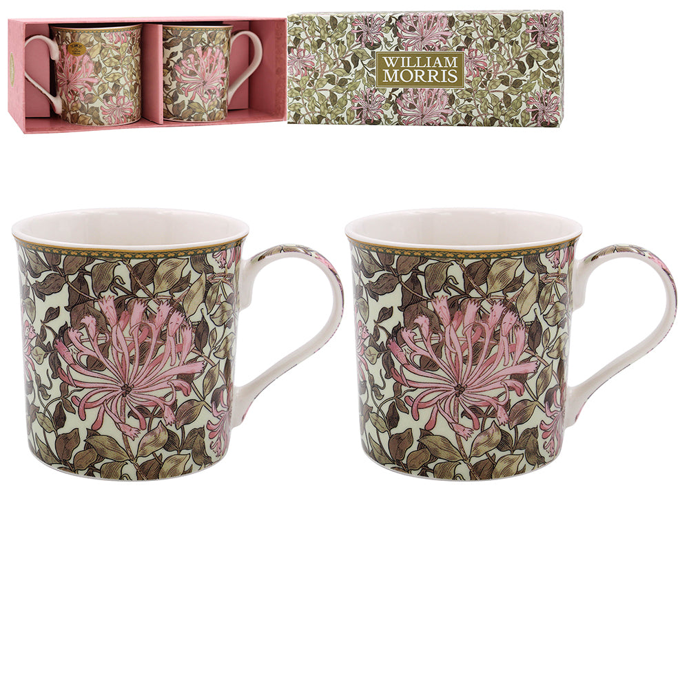 William Morris Honeysuckle China Mugs (Set of 2)