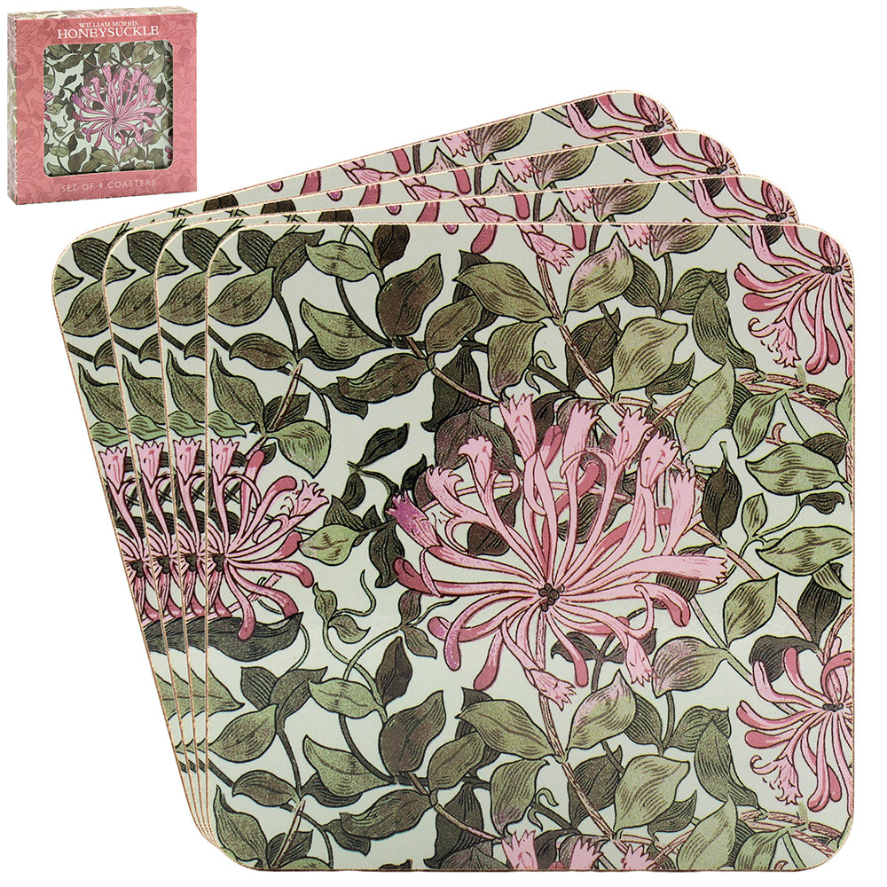 William Morris Honeysuckle Coasters (Set of 4)