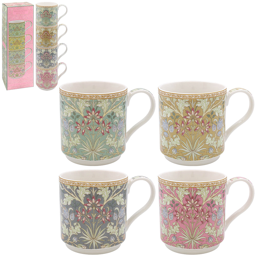 William Morris Hyacinth Stacking Mugs (Set of 4)