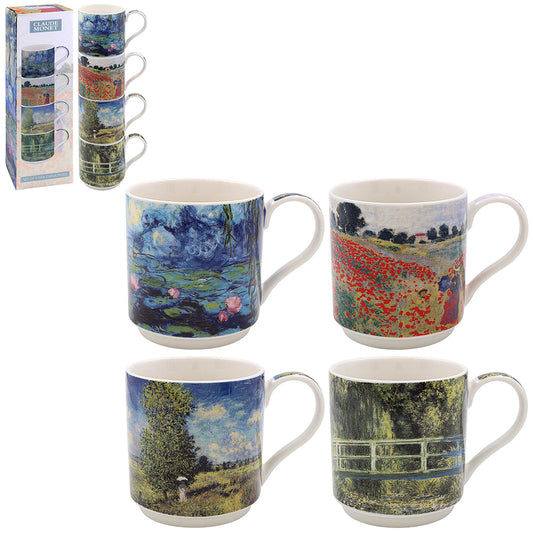 Claude Monet Stacking Mugs (Set of 4)