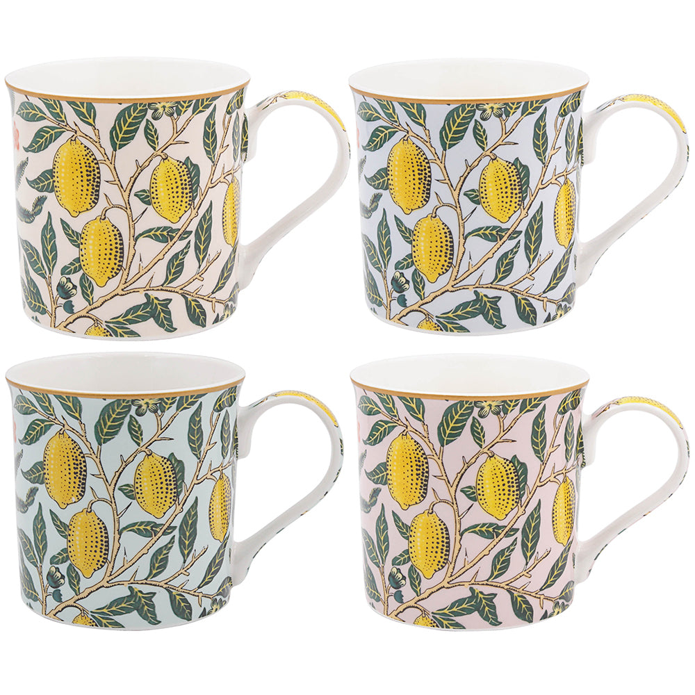 William Morris Fruits Mugs (Set of 4)