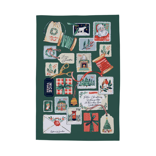 Letters to Santa Cotton Tea Towel