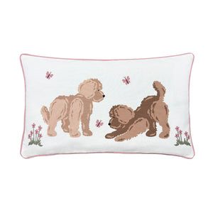 Lucy and Lenny Cockerpoo Canvas Cushion (50cm x 30cm)