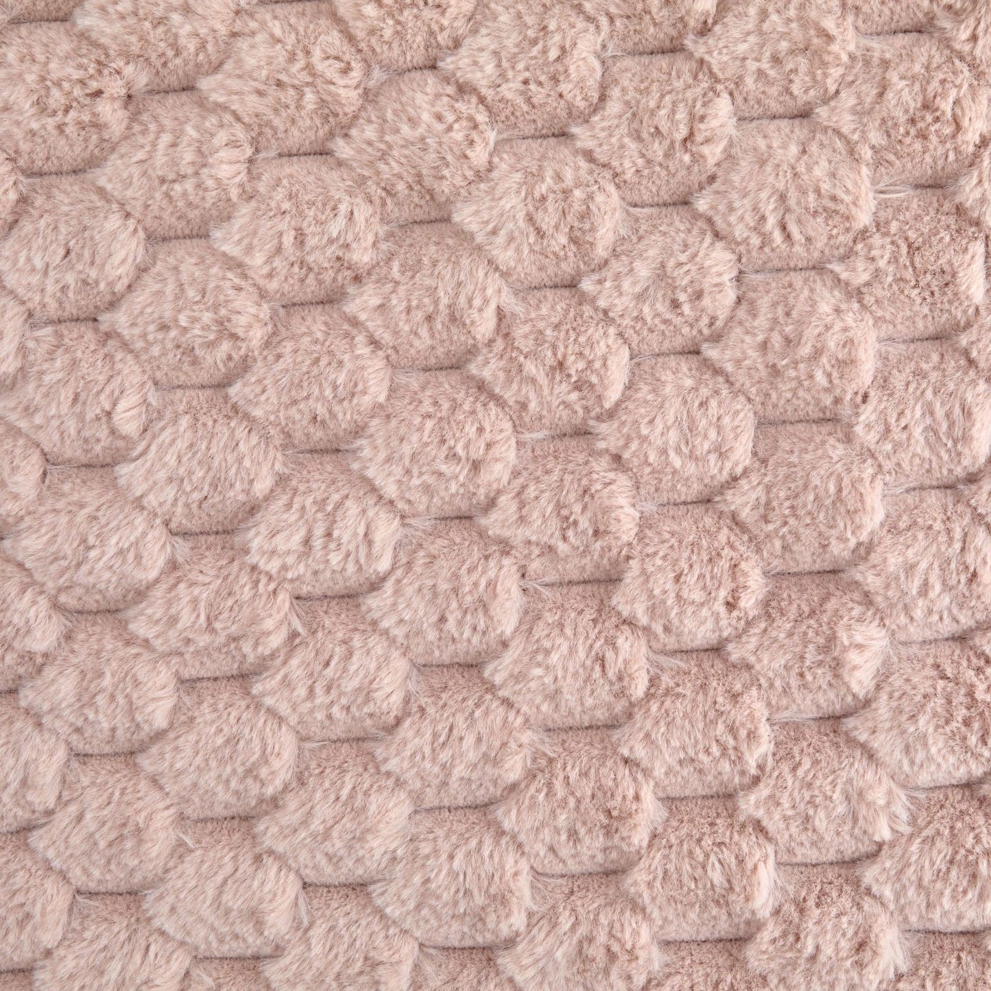 Lush Blush Pink Fluffy Faux Fur Throw Blanket