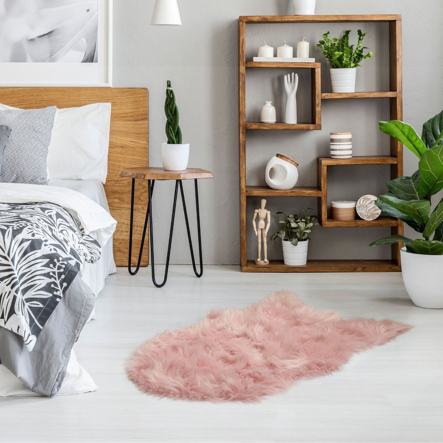 Lux Faux Fur Heather Room Rug