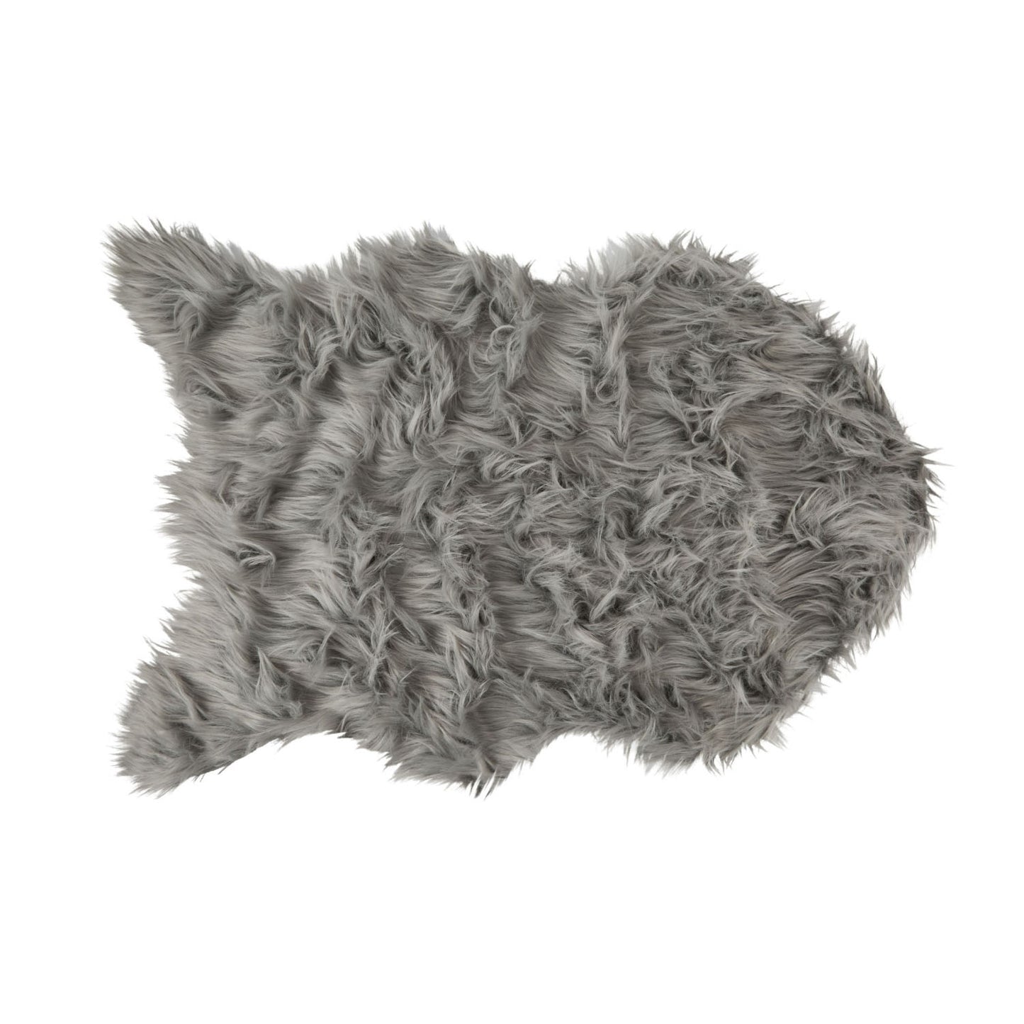 Lux Faux Fur Silver Room Rug