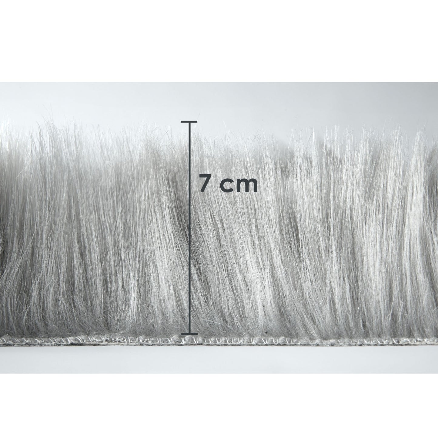 Lux Faux Fur Silver Room Rug