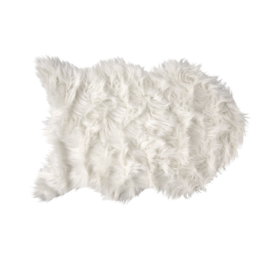 Lux Faux Fur White Room Rug