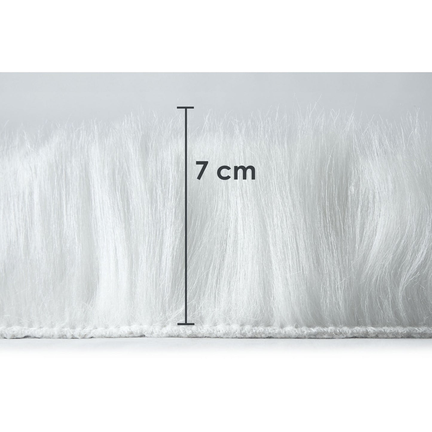 Lux Faux Fur White Room Rug