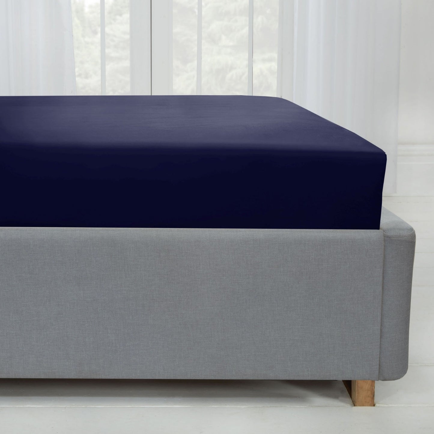 Lyla Navy Blue Fitted Sheet