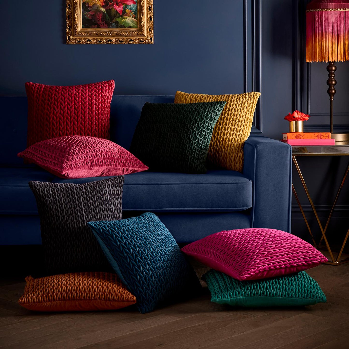 Laurence Llewelyn-Bowen Amory Claret Cushion (43cm x 43cm)