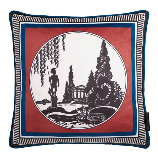 Laurence Llewelyn-Bowen Velvet Arcadia Reversible Red Cushion (43cm x 43cm)