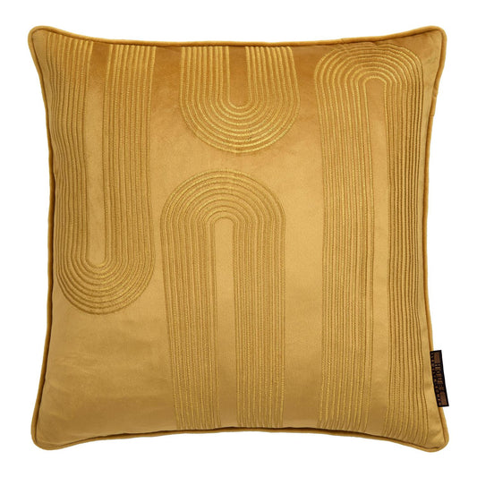 Laurence Llewelyn-Bowen Diva Embroidery Ochre Cushion (43cm x 43cm)