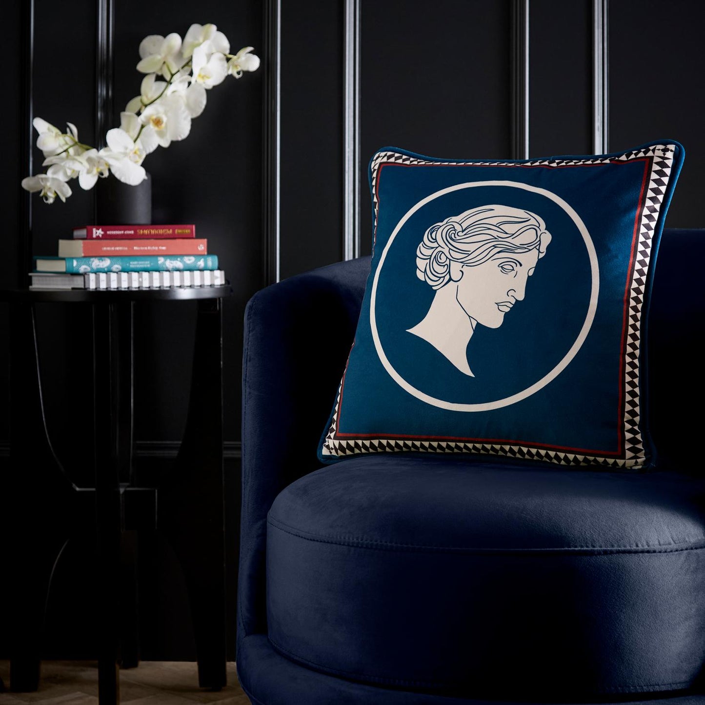 Laurence Llewelyn-Bowen Goddess Teal Reversible Cushion (43cm x 43cm)