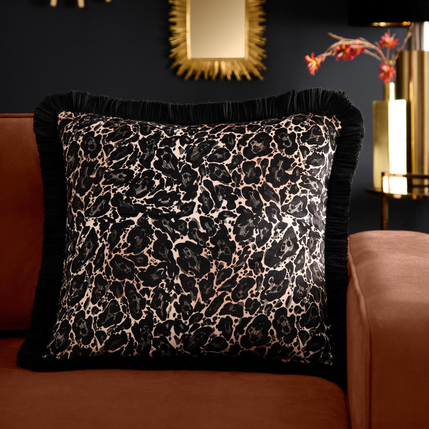 Laurence Llewelyn-Bowen Josephine Gold Velvet Cushion (43cm x 43cm)