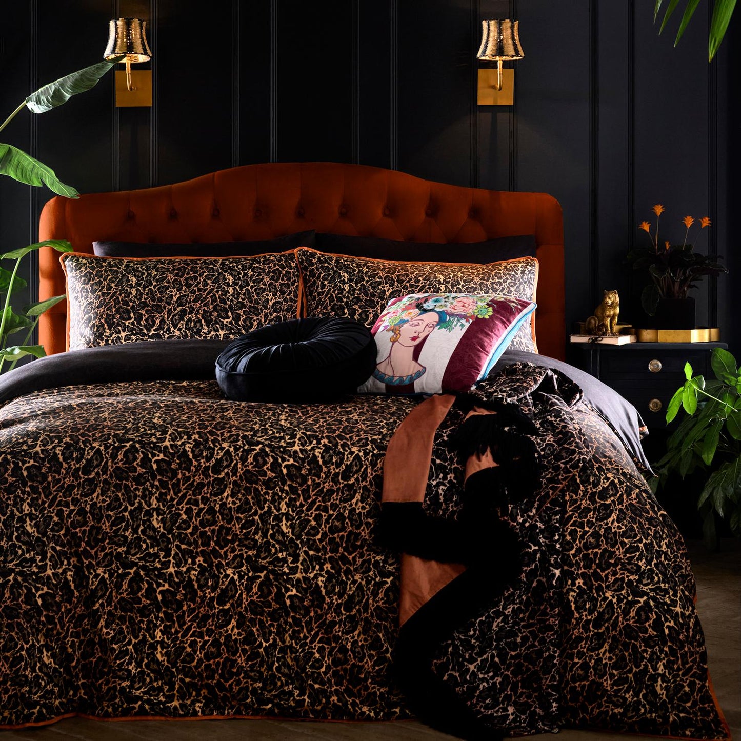 Laurence Llewelyn-Bowen Roxy Leopard Print Cotton Duvet Set