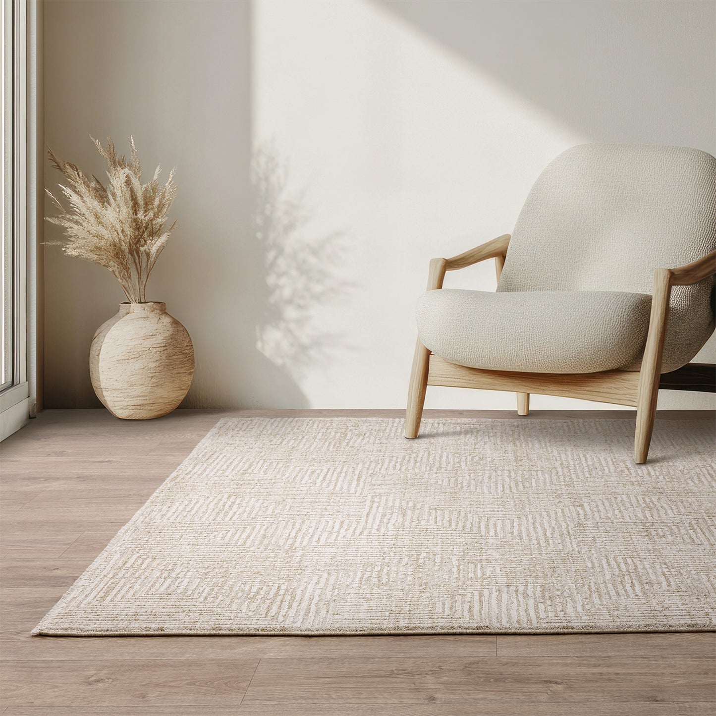 Laurent LA06 Boho Geometric Beige Rug