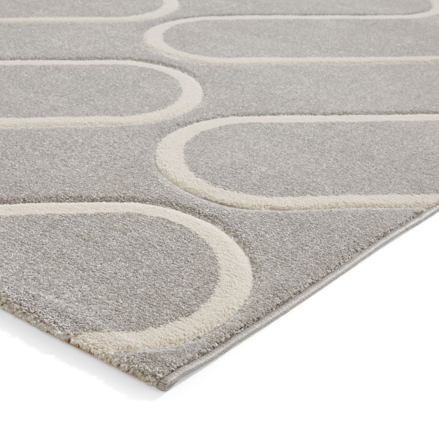 Catherine Lansfield Linear Curve Grey Rug