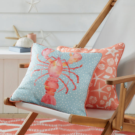 Lobster Reversible Outdoor Cushion (43cm x 43cm)