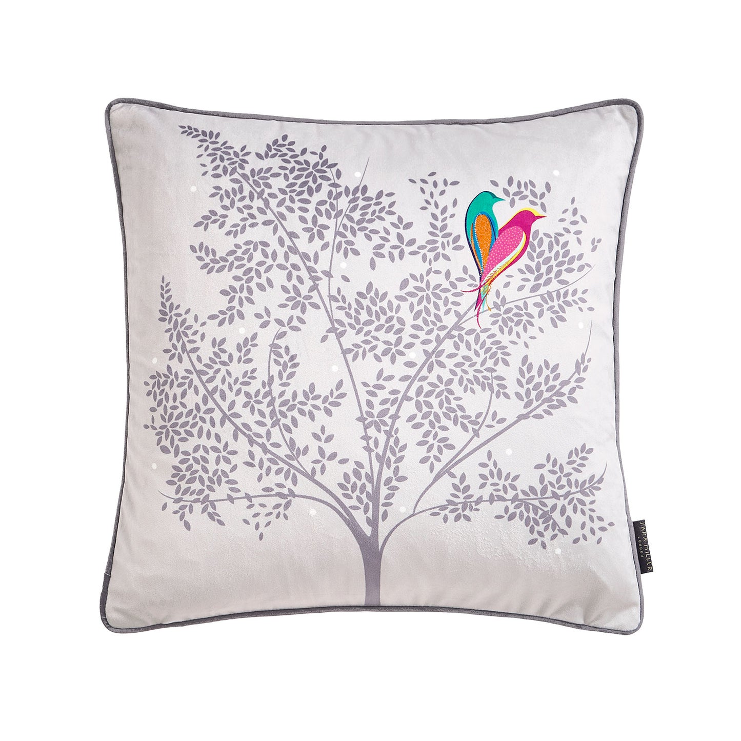 Sara Miller Love Birds Velvet Feather Cushion (50cm x 50cm)