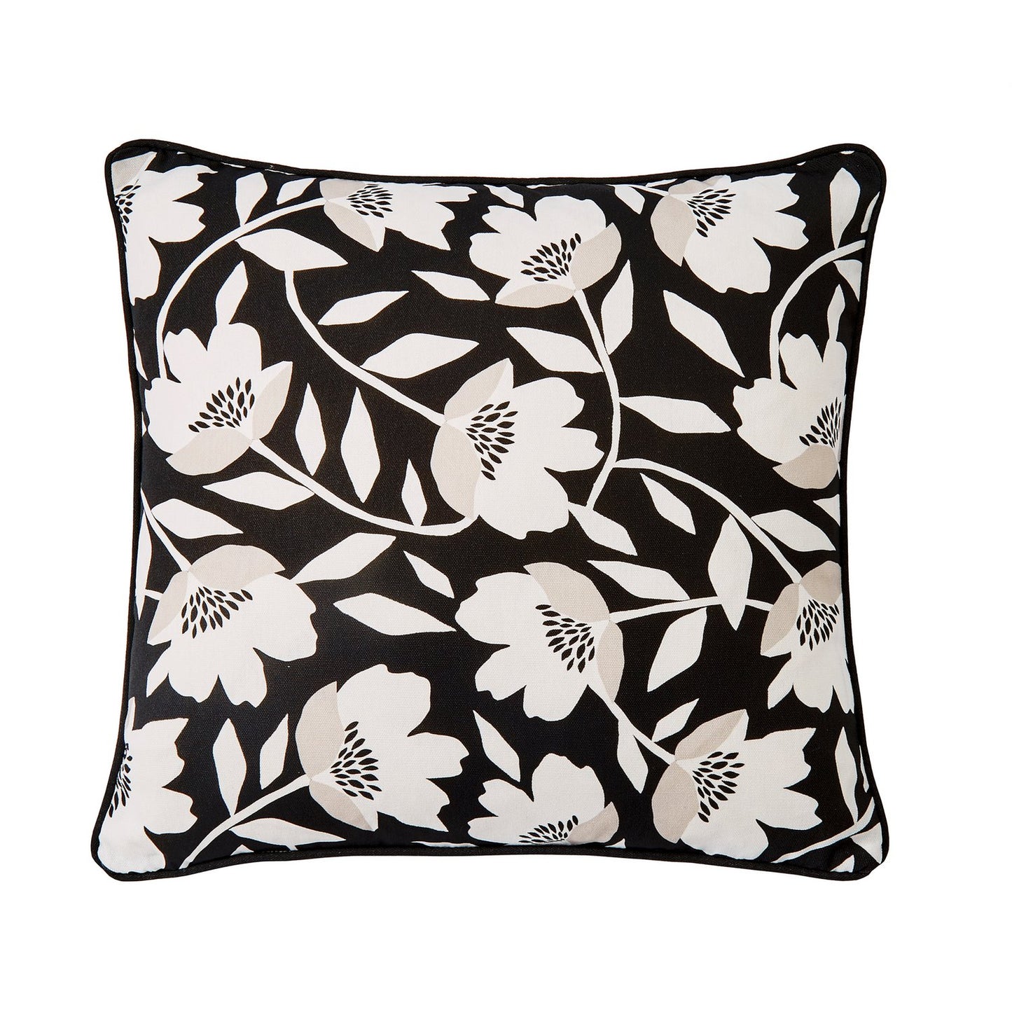 Luna Natural Reversible Floral Outdoor Cushion (43cm x 43cm)