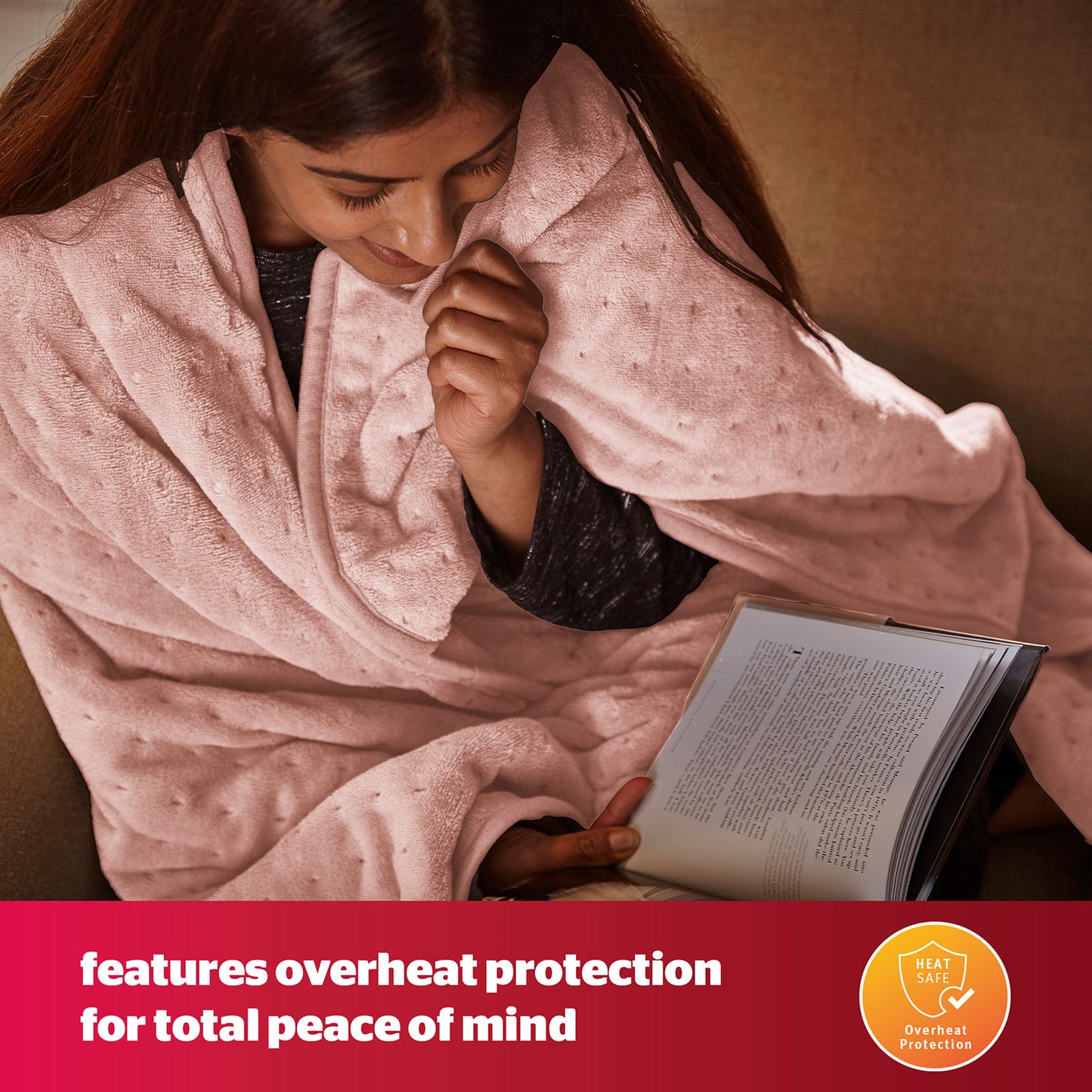 Silentnight Blush Comfort Control Luxury Heated Throw