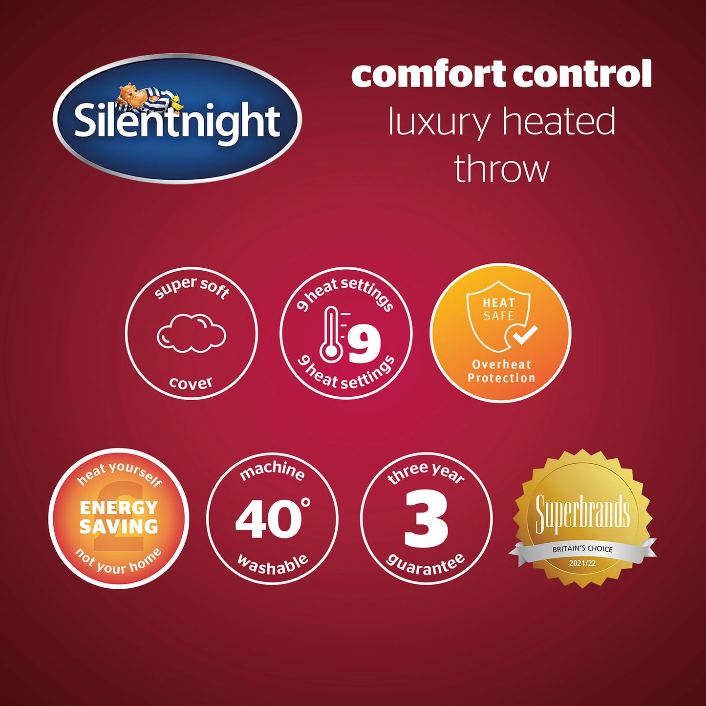 Silentnight Blush Comfort Control Luxury Heated Throw