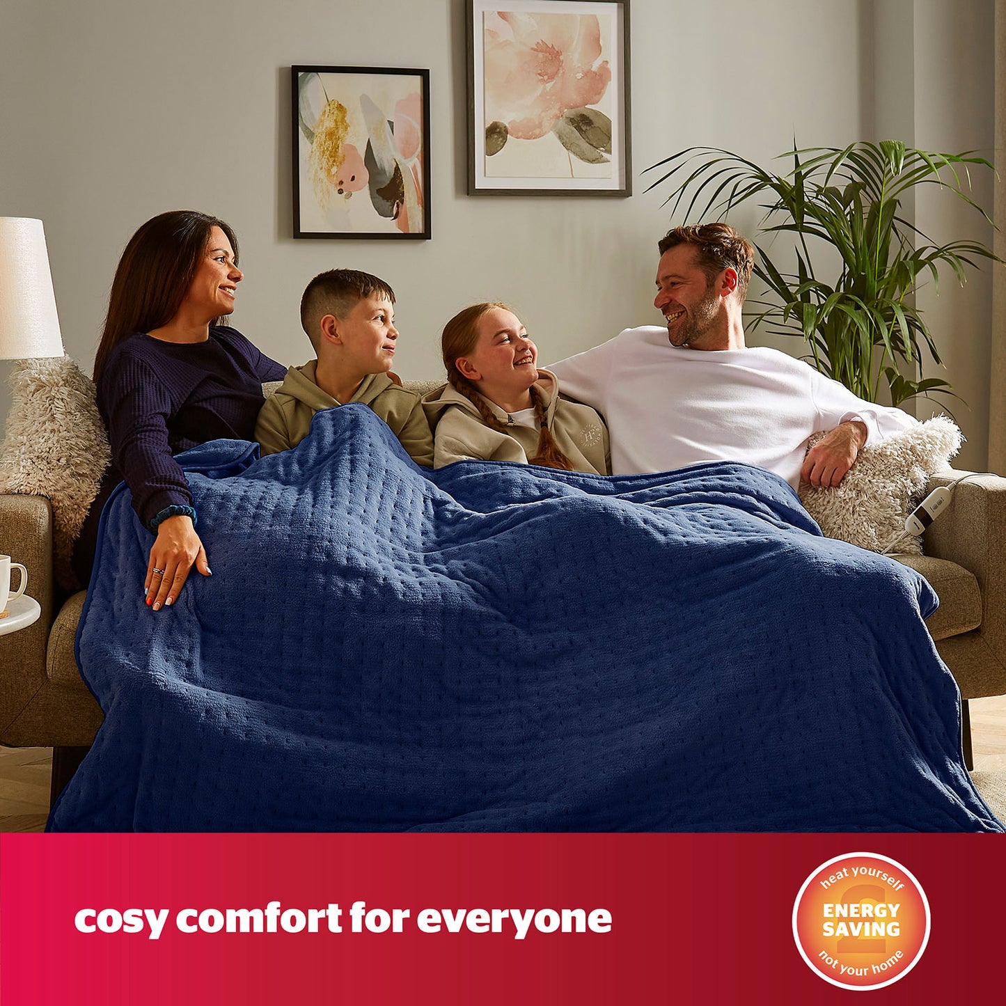 Silentnight Navy Comfort Control Luxury Heated Throw