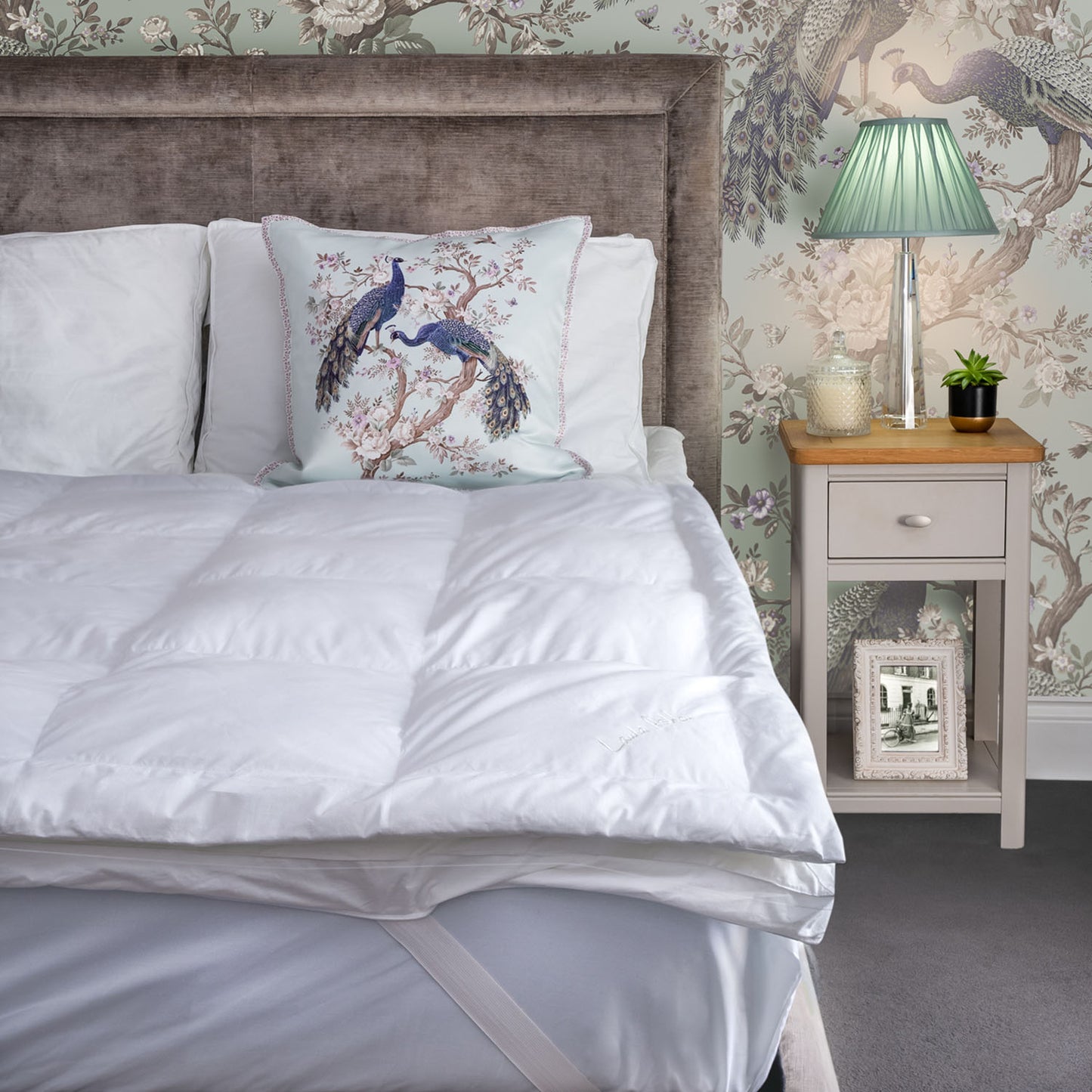 Laura Ashley Luxury Cotton Enhancer Mattress Topper