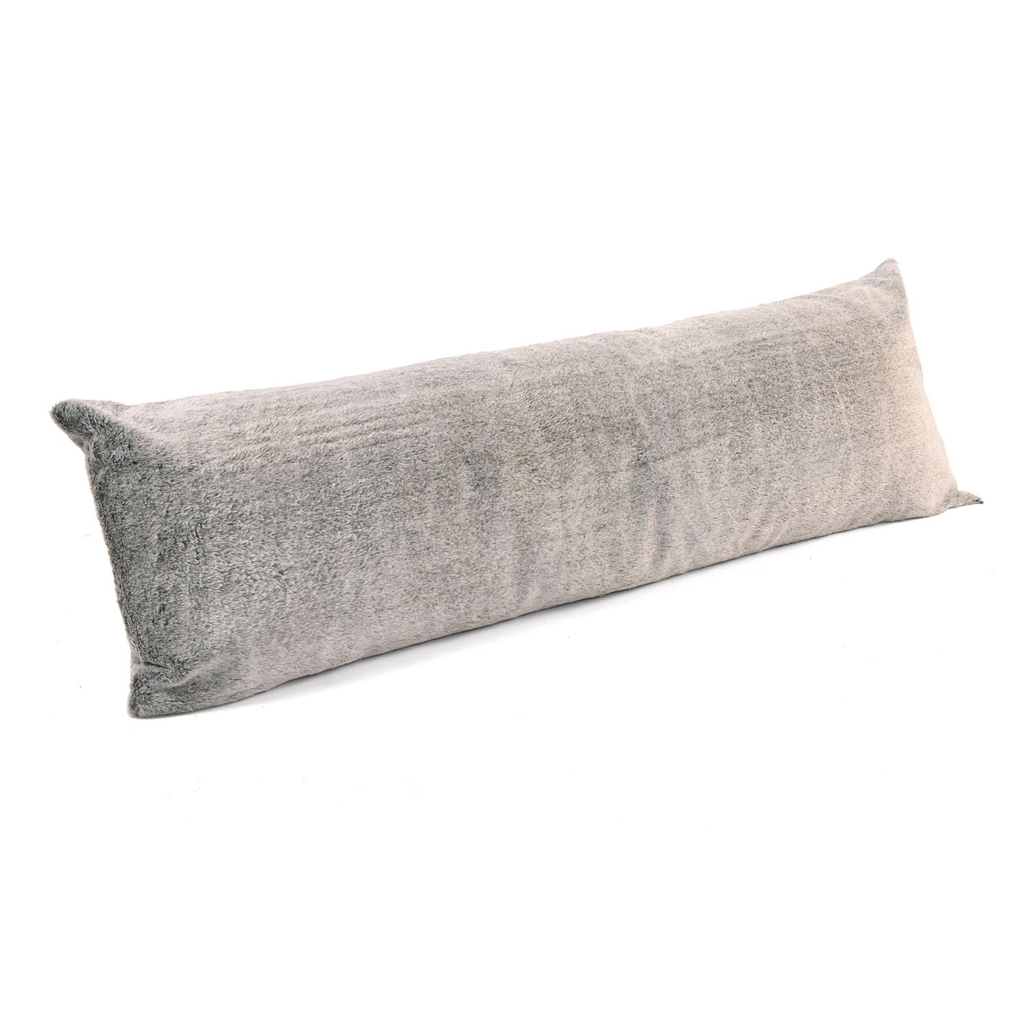 Luxury Faux Fur Grey Bolster Pillow