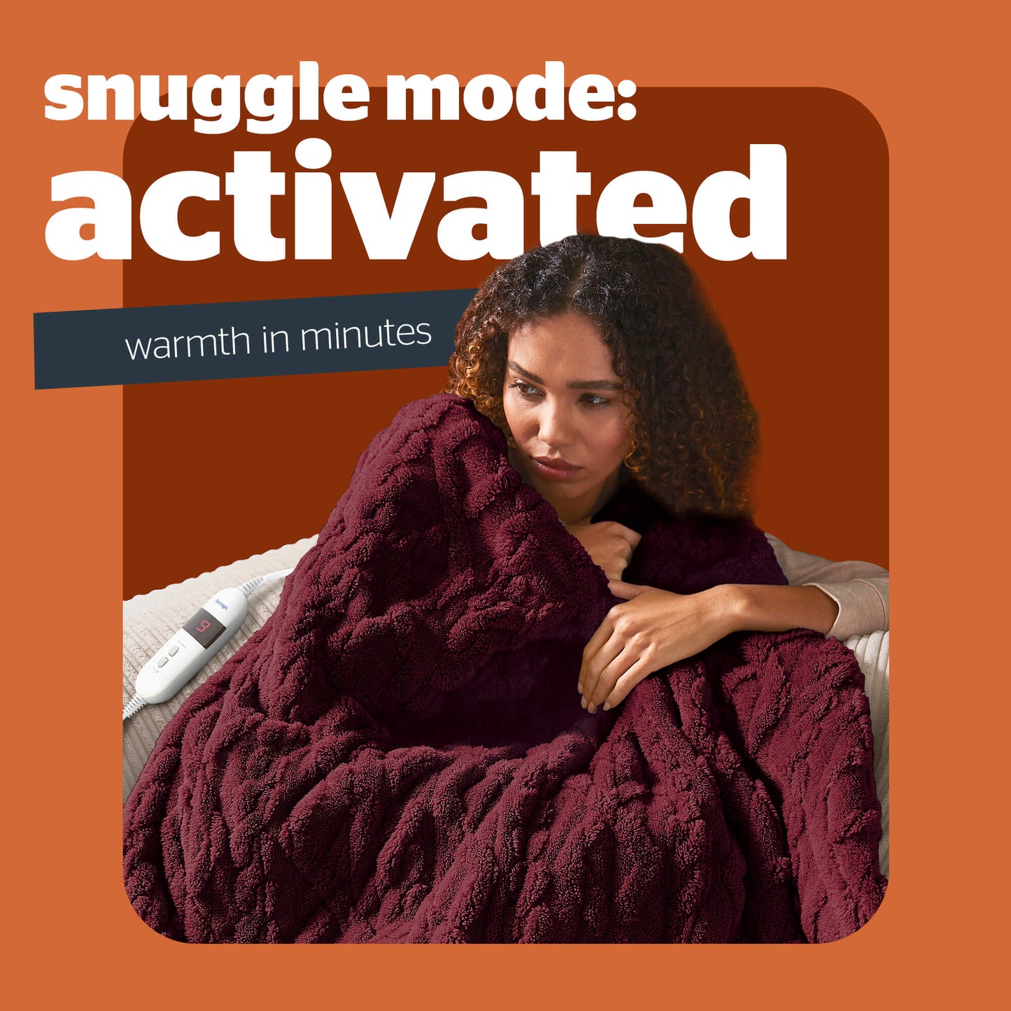 Silentnight Luxury Super Cosy Berry Heated Throw