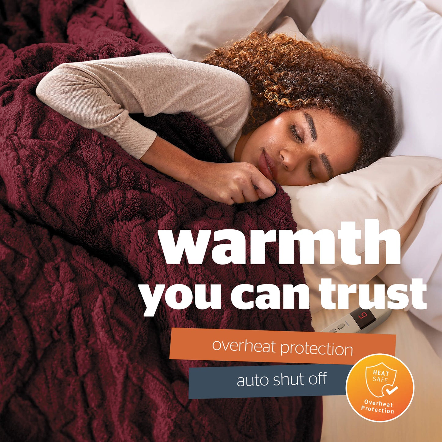 Silentnight Luxury Super Cosy Berry Heated Throw