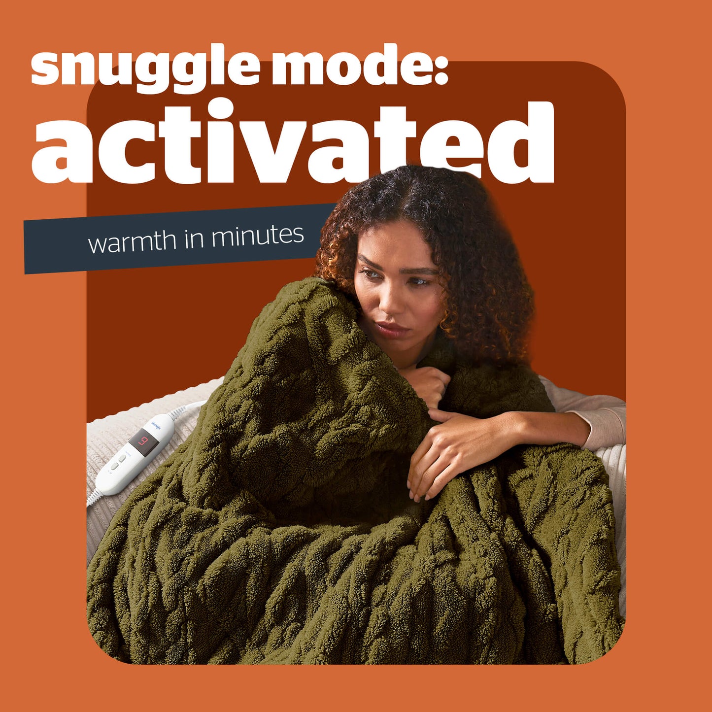 Silentnight Luxury Super Cosy Green Heated Throw