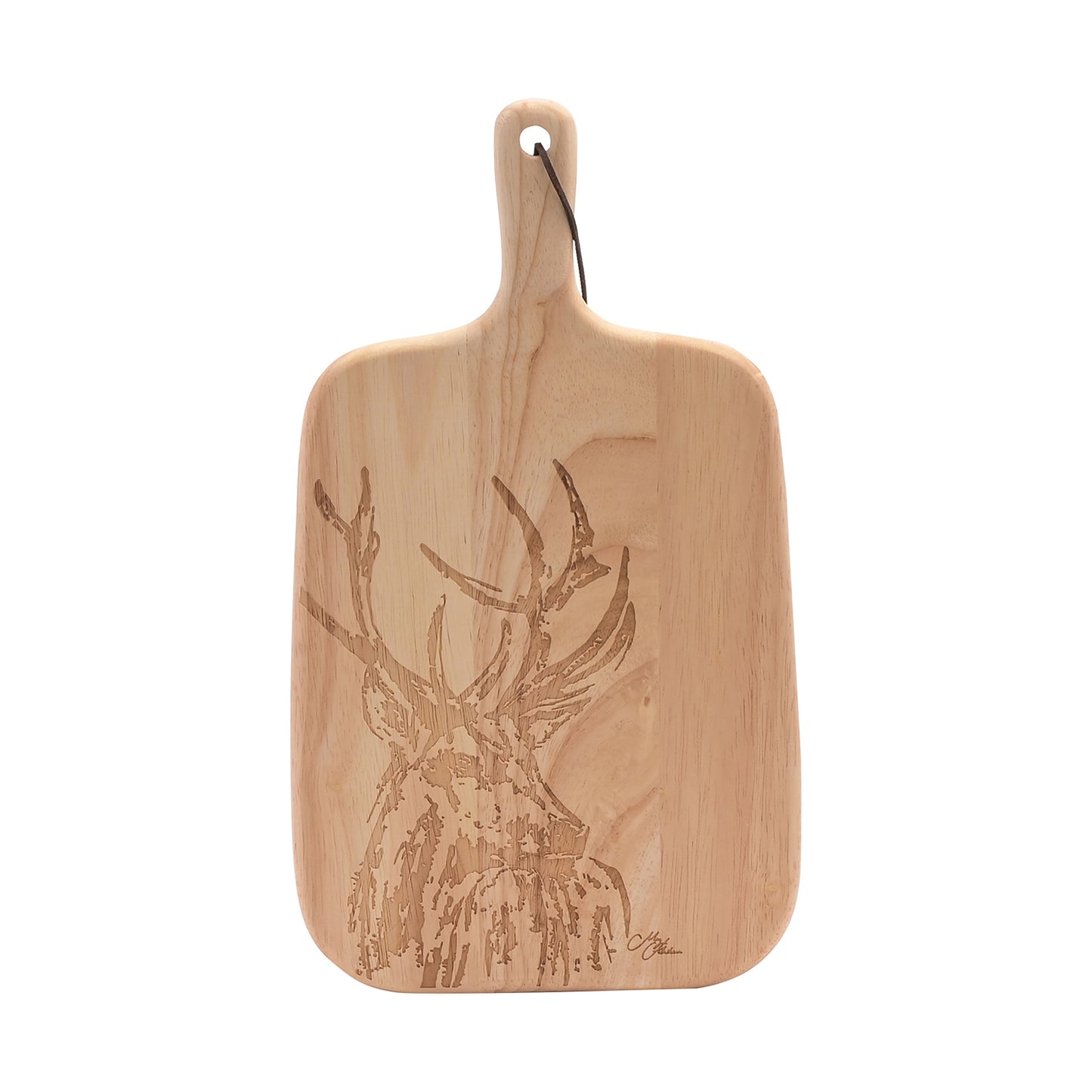 Meg Hawkins Rubber Wood Engraved Stag Board