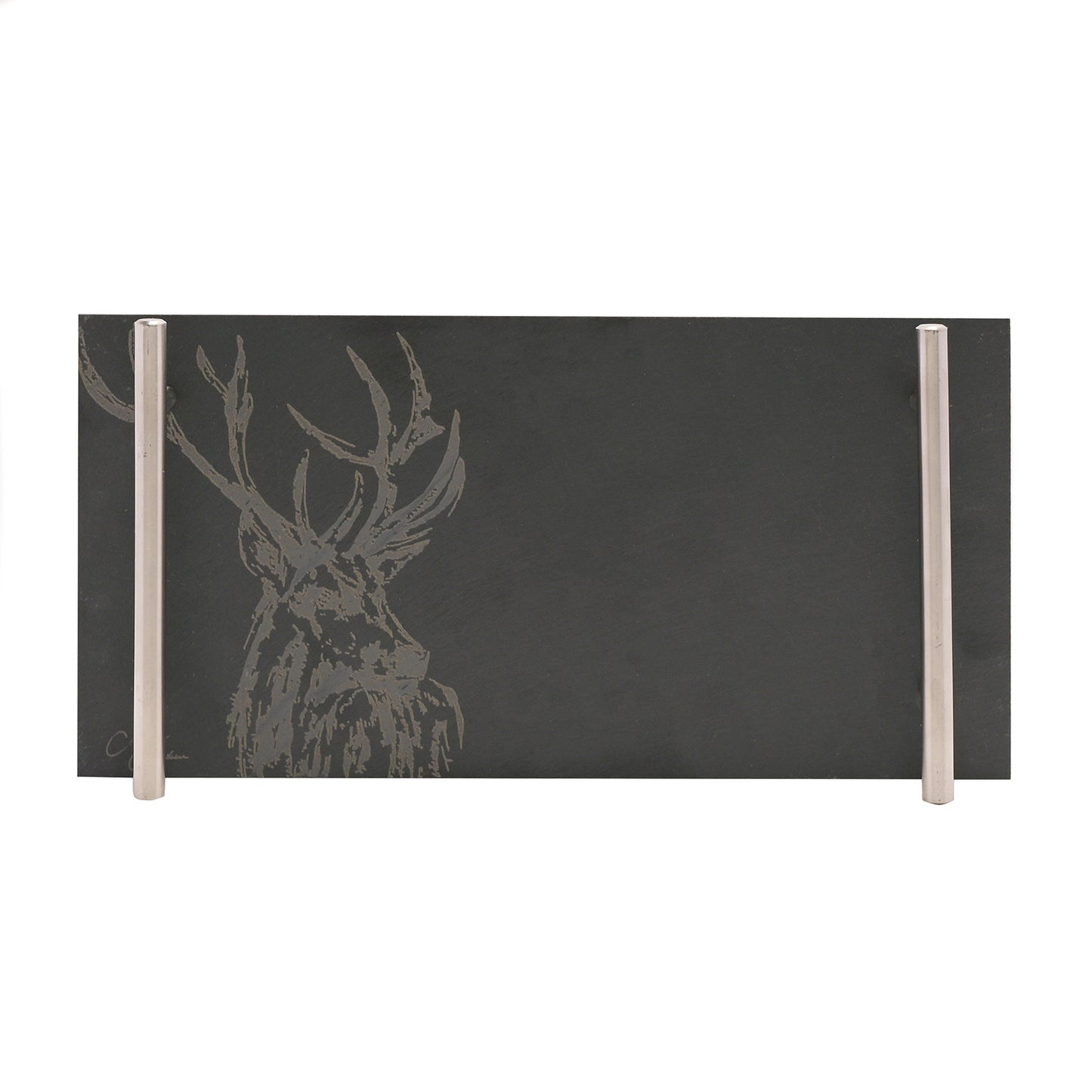 Meg Hawkins Stag Slate Tray with Handles (30x15cm)