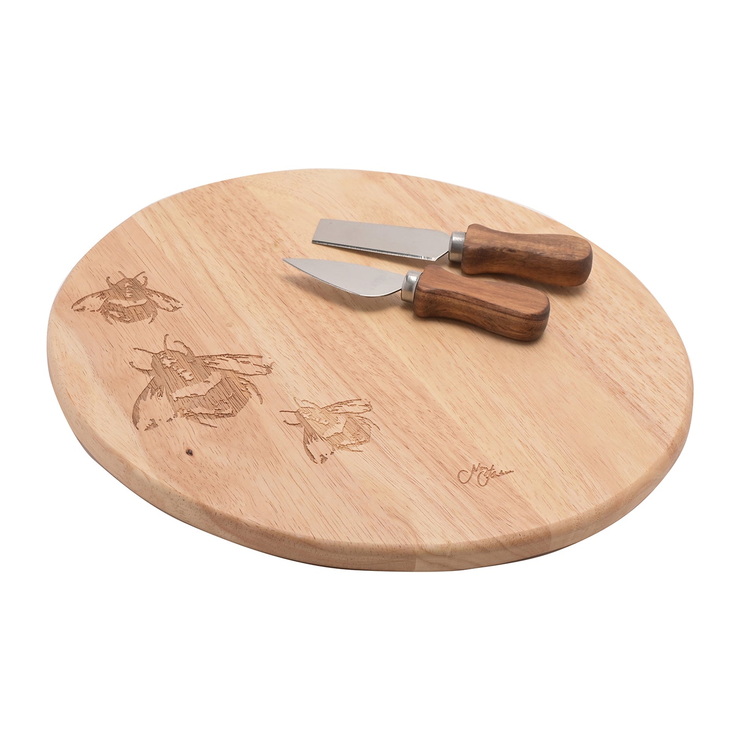 Meg Hawkins Bee Round Cheese Board and Knife Set