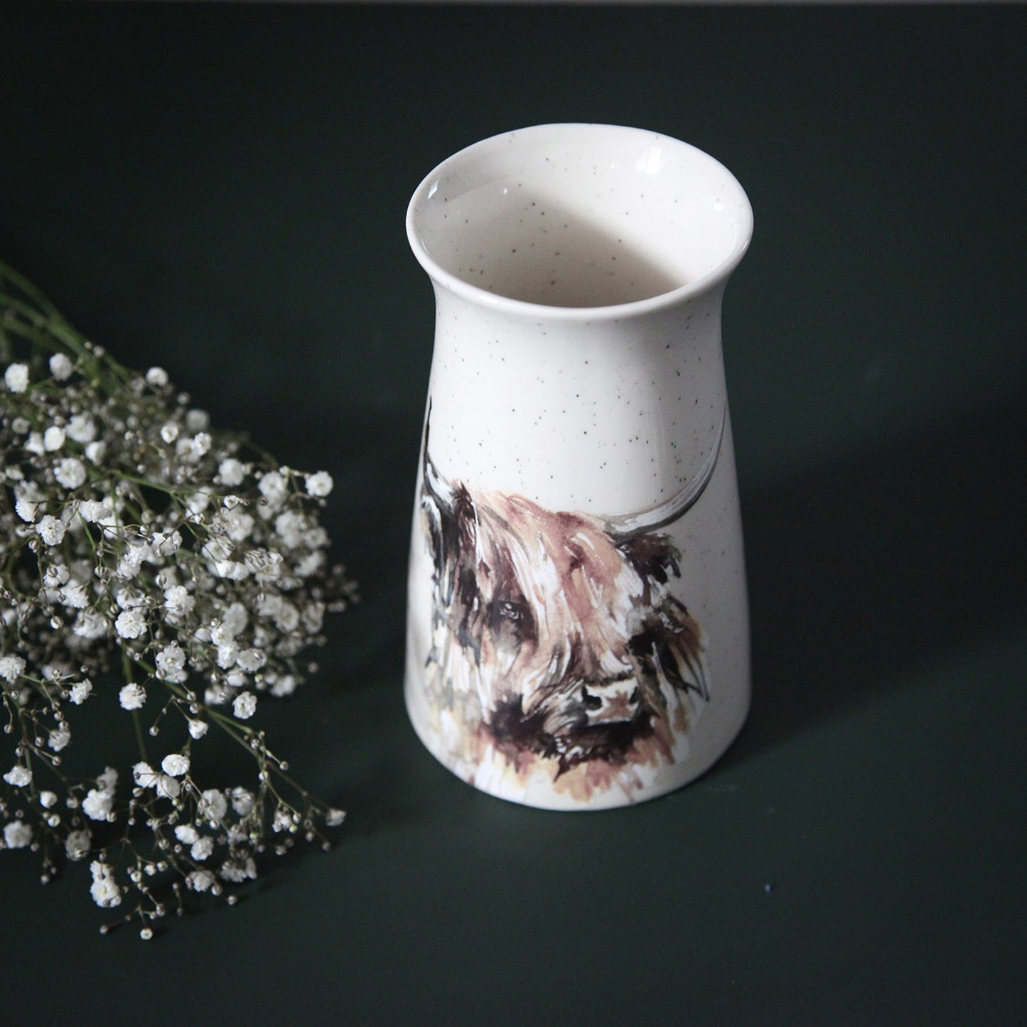 Meg Hawkins Highland Cow Small Ceramic Vase