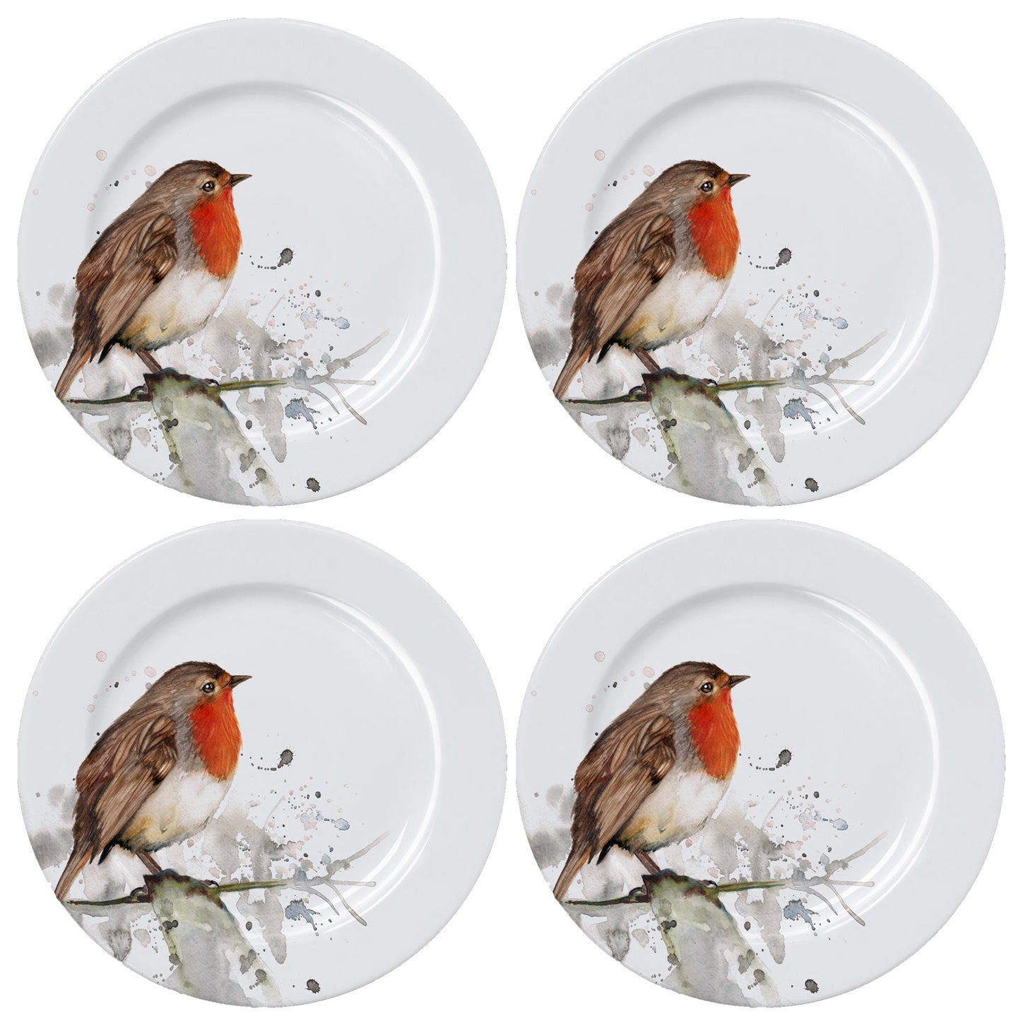 Meg Hawkins Robin Dinner Plates (Set of 4)