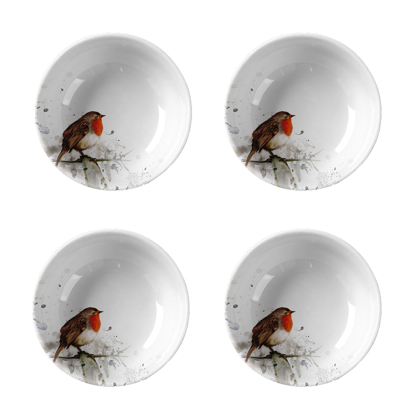 Meg Hawkins Robin Cereal Bowls (Set of 4)