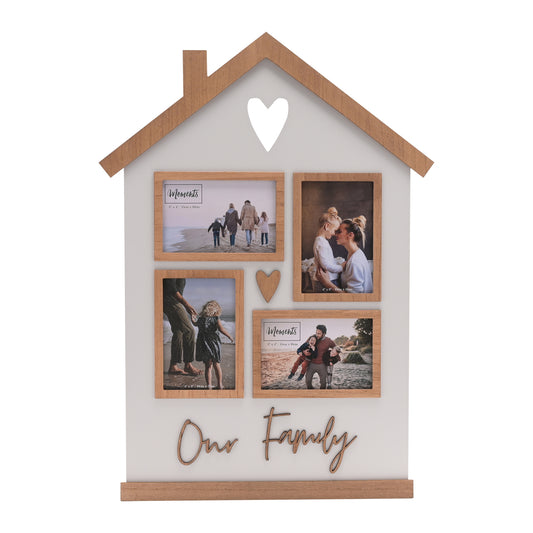 House Shaped Family Collage Photo Frame  MO149