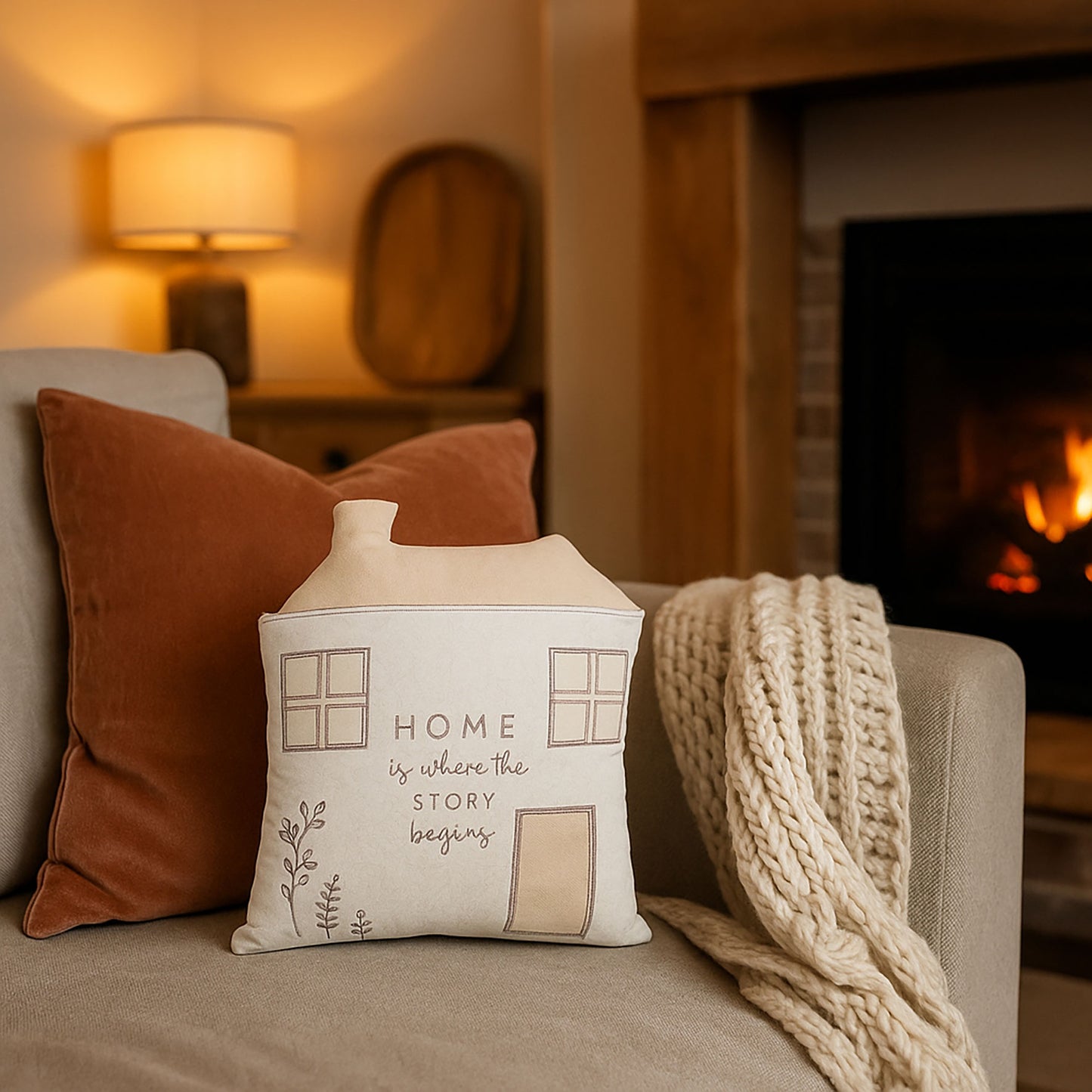 Moments Cushion Home Is Where The Story Begins